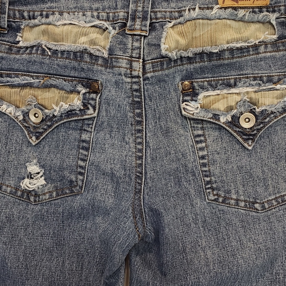 Distressed Faded "Rustic" Jeans Rodeo Jeans Sz 11